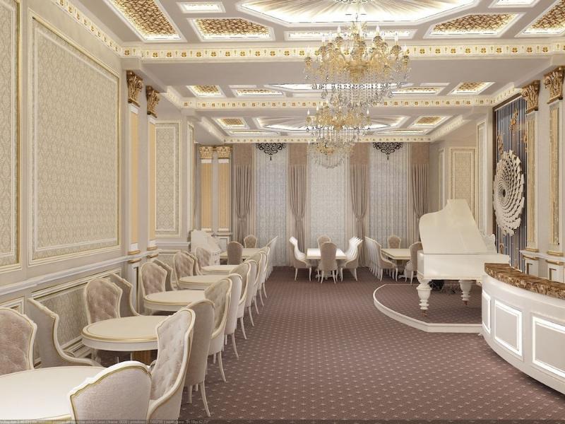 Premier Palace Баку Экстерьер фото 3D interior rendering of a restaurant